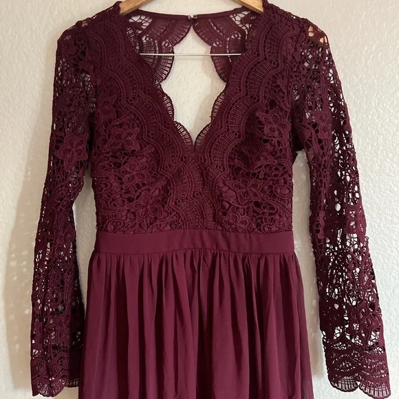 lulus awaken my love burgundy long sleeve lace maxi dress Awaken My Love Burgundy Long Sleeve Lace Maxi Dress